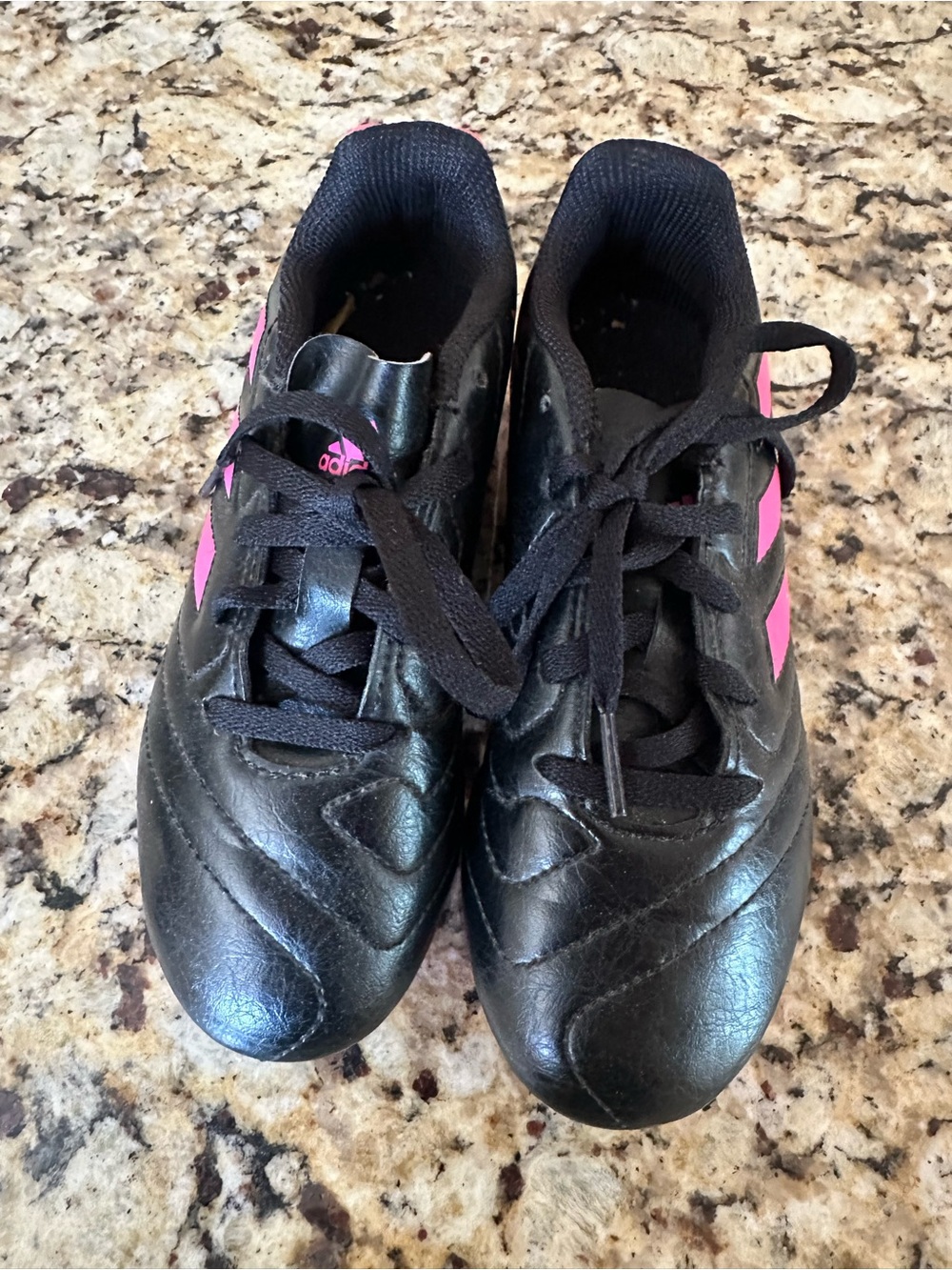 Adidas Kids Black & Pink Athletic Cleats